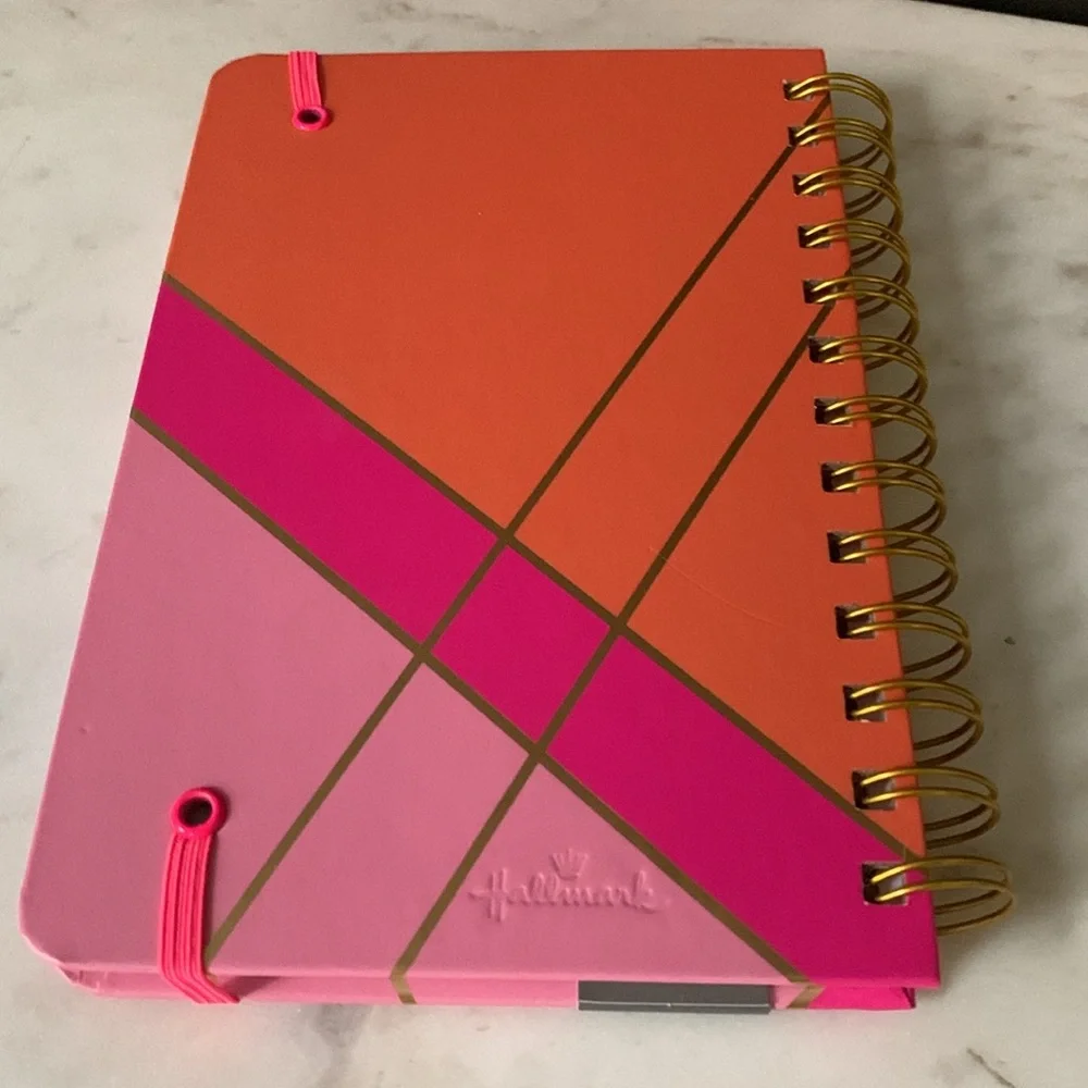Hallmark Pink and Coral Spiral Notebook